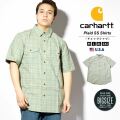 Carhartt カーハート ワークシャツ チェックシャツ メンズ 半袖 ビッグシルエット 大きいサイズ USAモデル 104623