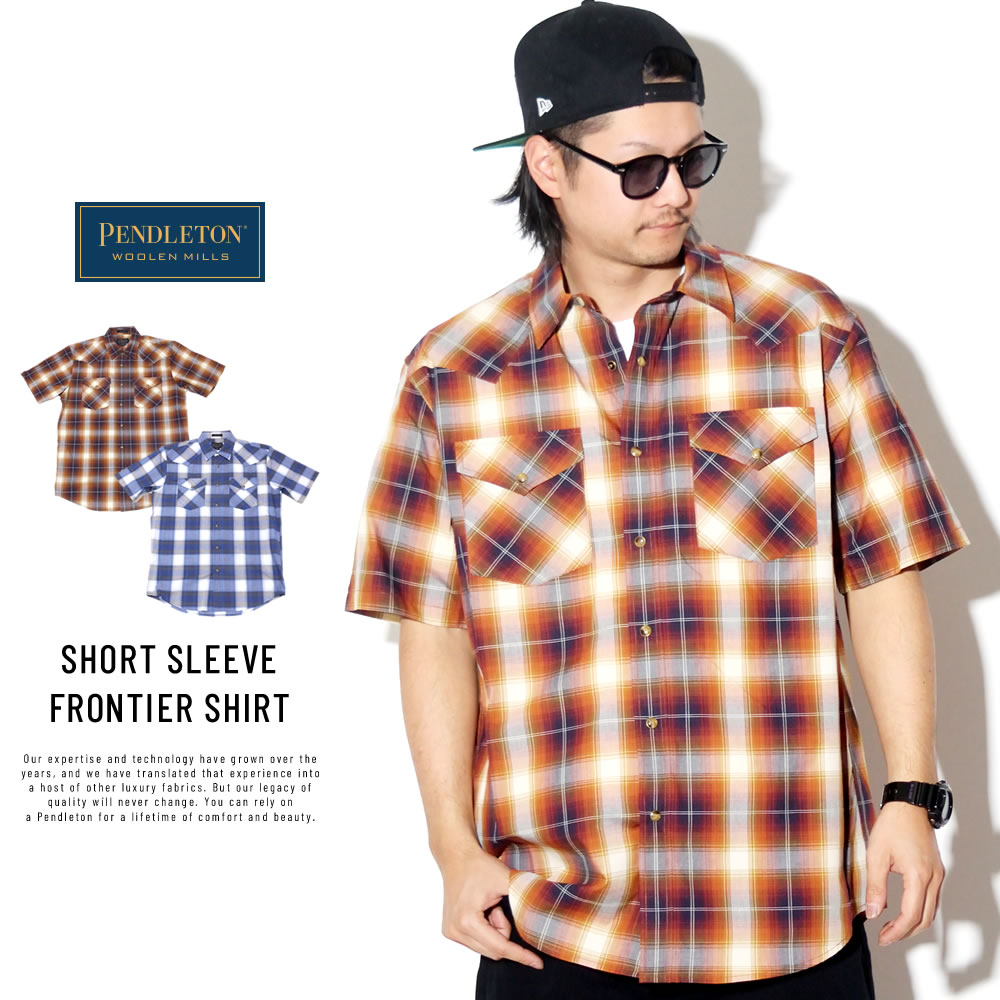 Pendleton ペンドルトン 半袖チェックシャツ Short Sleeve Frontier Shirt Da4 ファッション メンズ ストリート系 B系ファッション 通販