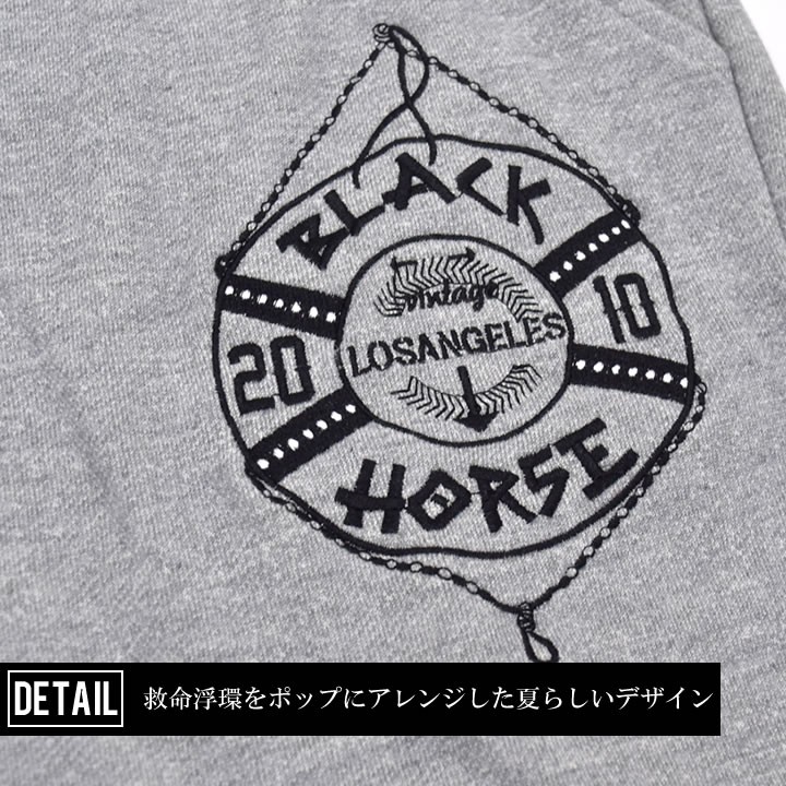 BLACK HORSE (ブラックホース) スウェットハーフパンツ BHDT012