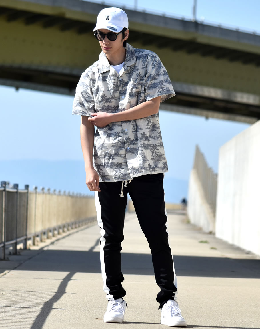 BLACK HORSE ブラックホース アロハシャツ メンズ 大きいサイズ 半袖 ストリート系 hiphoph ヒップホップ ファッション  BHOT018