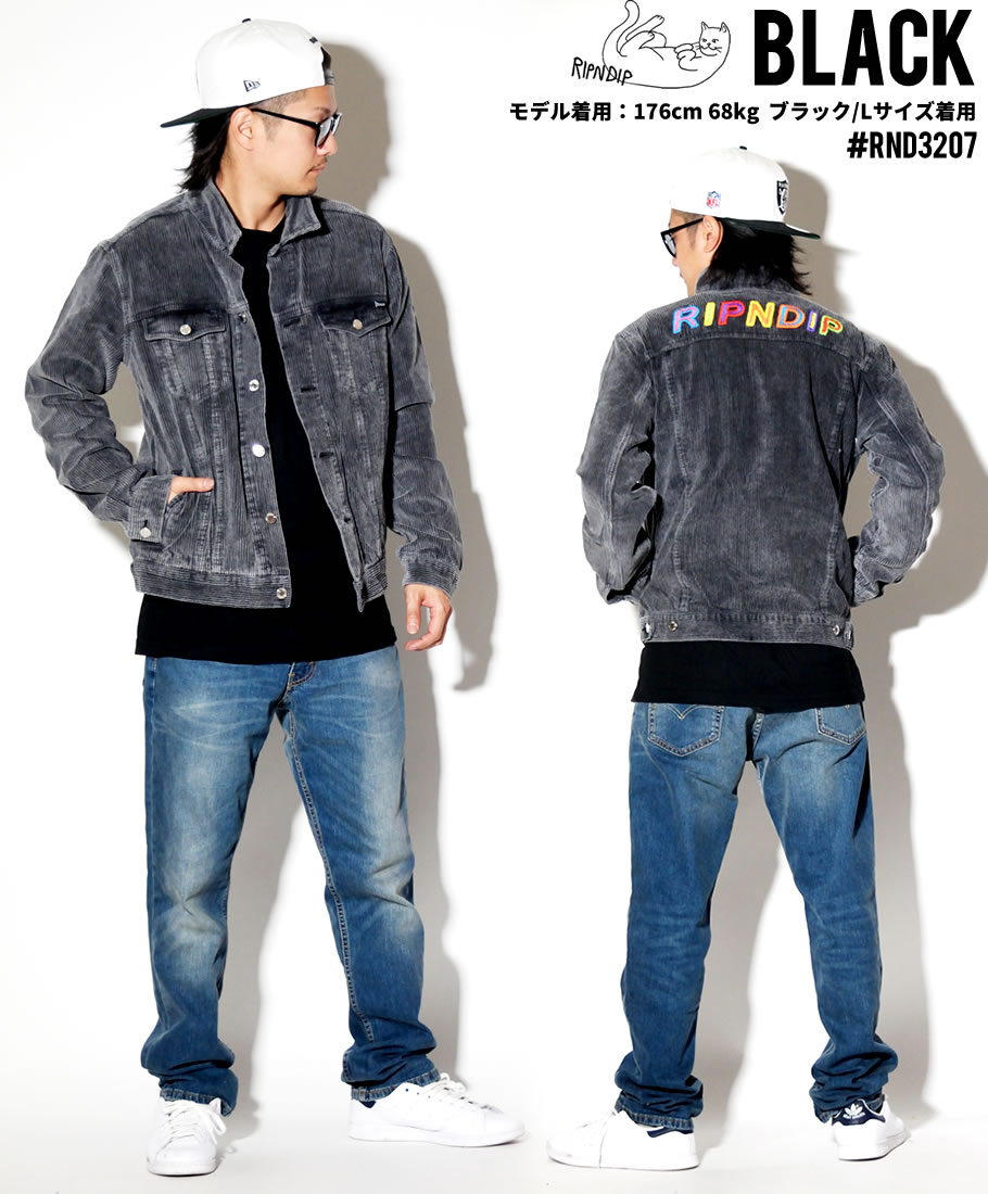 RIPNDIP リップンディップ コーデュロイ ジャケット メンズ ネーム ロゴ ストリート系 ファッション Prisma Corduroy  Jacket 服 通販